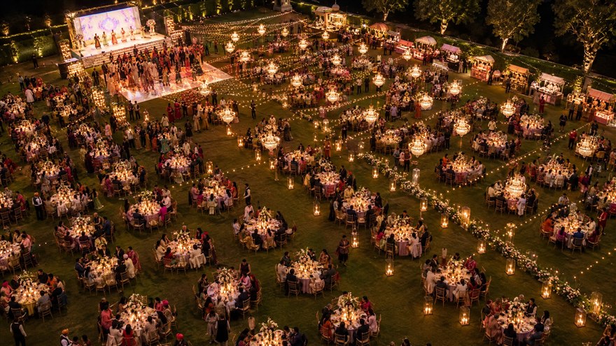 Palace gardens · sangeet from above